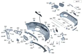 192-885-88-00 Mercedes-benz Genuine Retaining Rail