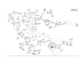 202-490-08-41 Mercedes-benz Genuine Pipe Clamp Exhaust Sys