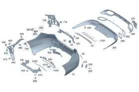 206-885-80-03 Mercedes-benz Genuine Retaining Plate