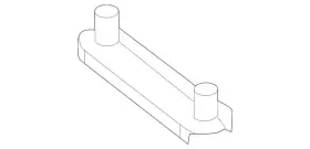 212-492-00-18 Mercedes-benz Genuine Intermediate Pipe Base Plate