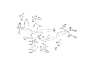 220-490-00-41 Mercedes-benz Genuine Clamp