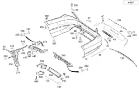 222-885-28-00 Mercedes-benz Genuine Bumper Holder