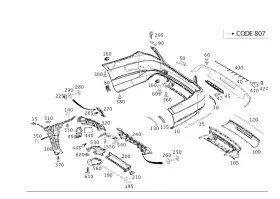 222-885-61-01 Mercedes-benz Genuine Bumper Holder