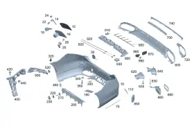 223-885-18-02 Mercedes-benz Genuine Bumper Holder