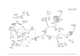 230-490-02-41 Mercedes-benz Genuine Clamp