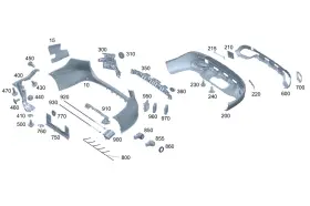 254-885-81-03 Mercedes-benz Genuine Bumper Holder