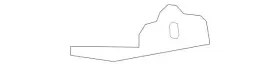642-098-04-39 Mercedes-benz Genuine Muffler Bracket
