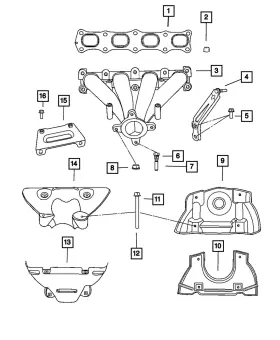 04693351ac Mopar Genuine Exhaust Manifold Bracket 4693351ac