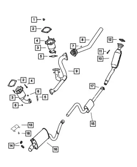 04695069 Mopar Genuine Exhaust Support Isolator 4695069