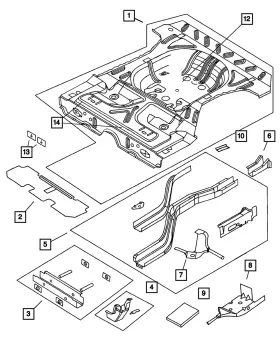 Mopar 04783612ac Genuine Exhaust Hanger Bracket Right Rear 4783612ac