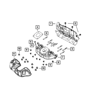 68119547aa Mopar 04893056ab Genuine - Spacer 4893056ab