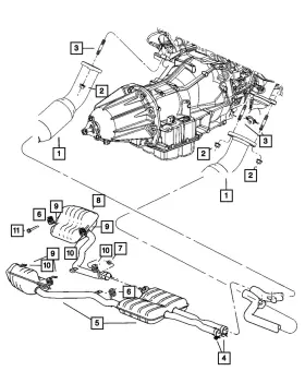 05290531aa Mopar Genuine Exhaust Clamp