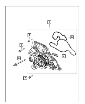 Mopar 06102184aa Genuine Hex Head Bolt And Coned Washer Mounting 6102184aa