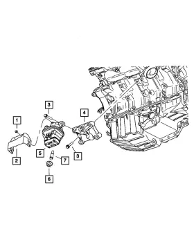 06508120aa Mopar Genuine Nut Mounting 6508120aa