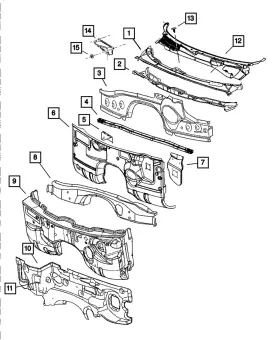 06508463aa Mopar Genuine Plastic Nut 6508463aa