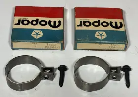 2240312 Mopar Nos 1961-1967 Exhaust Clamp Pkg-pair For High Performance B Body And C