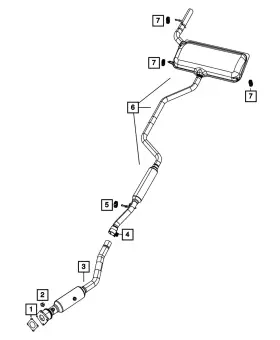 4578217aa Mopar Genuine Exhaust Clamp