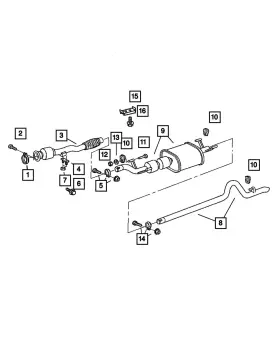 5119830ab Mopar Genuine Exhaust Clamp