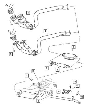 52002144ab Mopar Genuine Exhaust Clamp