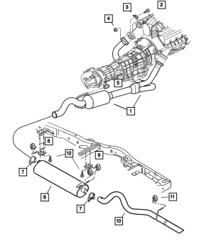 52103070ab Mopar Genuine Muffler Hanger