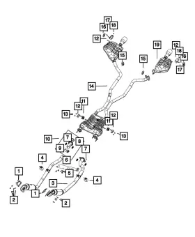 52124627ac Mopar Genuine Exhaust Hanger - Bracket