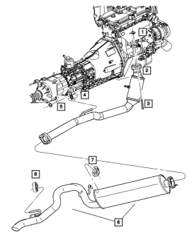Mopar 52128906aa Genuine Exhaust Hanger