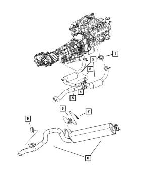 52128972ab Mopar Genuine Exhaust Hanger