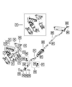 57008654ab Mopar Genuine Exhaust Bracket And Isolator