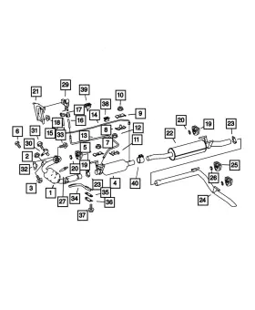 68012081aa Mopar Genuine Exhaust Clamp