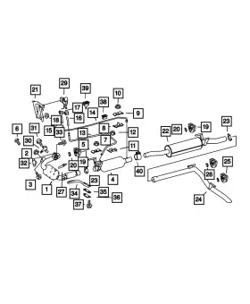 68012084aa Mopar Genuine Exhaust Clamp