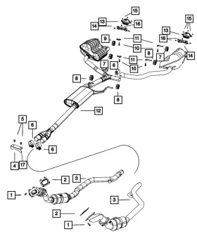 68060196aa Mopar Genuine Exhaust - Bracket