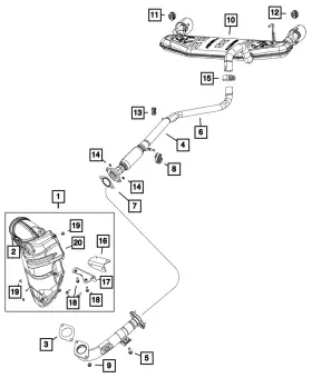 68073470aa Mopar Genuine Exhaust Support Isolator