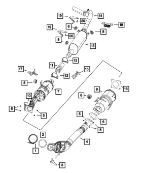 68140174ab Mopar Genuine Exhaust Bracket