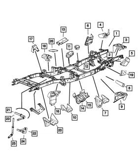 Mopar 68142347aa Genuine Exhaust Pipe Support Rod
