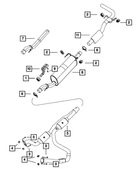 68172606aa Mopar Genuine Exhaust Bracket