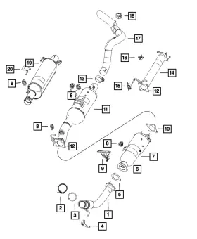 68210033aa Mopar Genuine Exhaust Particulate Filter Bracket