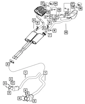 68260903aa Mopar Genuine Exhaust Isolator And Bracket Right