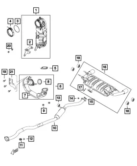 68267763aa Mopar Genuine Exhaust Bracket