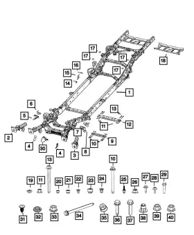 68282989ac Mopar Genuine Exhaust Pipe Support Rod