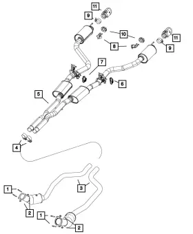 68299440ab Mopar Genuine Exhaust Bracket Right