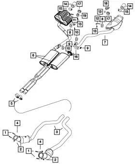 68307473aa Mopar Genuine Exhaust Bracket Left