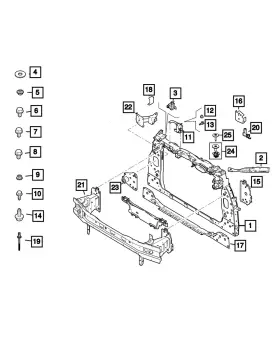 68318751aa Mopar Genuine Hex Flange Locking Nut
