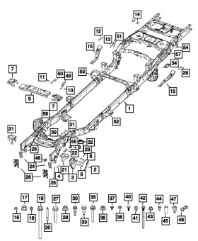 68359292aa Mopar Genuine Exhaust Pipe Support Rod