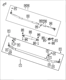 68383345ab Mopar Genuine Drag Link Adjuster Tube