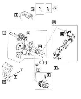 68418084aa Mopar Genuine Flange Nut