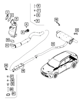 68438525aa Mopar Genuine Exhaust Pipe Bracket