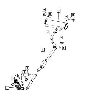 68438526ab Mopar Genuine Exhaust Pipe Bracket