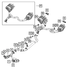 68455042aa Mopar Genuine Exhaust Bracket