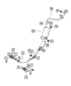 68457050aa Mopar Genuine Exhaust Bracket