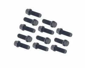 Mr Gasket 084041009178 917 Mr. Header Bolts -3/8-16 X 1 Inch Hex Head - Black Oxide